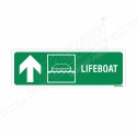 Lifeboat Left Up Arrow Sign| Protector FireSafety