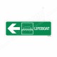 Lifeboat Left Arrow Sign