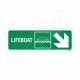 Lifeboat Right Down Cross Arrow Sign