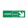 Lifeboat Right Down Cross Arrow Sign| Protector FireSafety