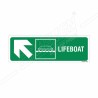 Lifeboat Left Up Cross Arrow Sign| Protector FireSafety