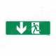 Exit Man With Left Down Arrow Sign