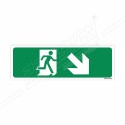 Exit Man With Right Down Cross Arrow Sign| Protector FireSafety