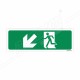 Exit Man With Left Down Cross Arrow Sign