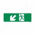 Exit Man With Left Down Cross Arrow Sign| Protector FireSafety