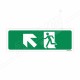 Exit Man With Left Up Cross Arrow Sign