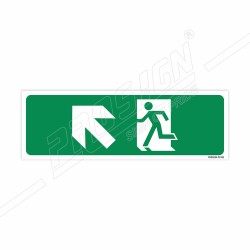 Exit Man With Left Up Cross Arrow Sign| Protector FireSafety