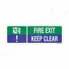 Fire Exit Keep Clear Sign| Protector FireSafety