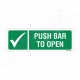 Push Bar To Open Sign