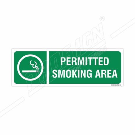 Permitted Smoking Area Sign| Protector FireSafety