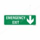 Emergency Exit Right Down Arrow Sign
