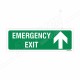 Emergency Exit Right Up Arrow Sign