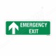 Emergency Exit Left Up Arrow Sign
