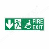 Fire Exit left Down Arrow Sign| Protector FireSafety