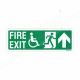 Fire Exit Right Up Arrow Sign
