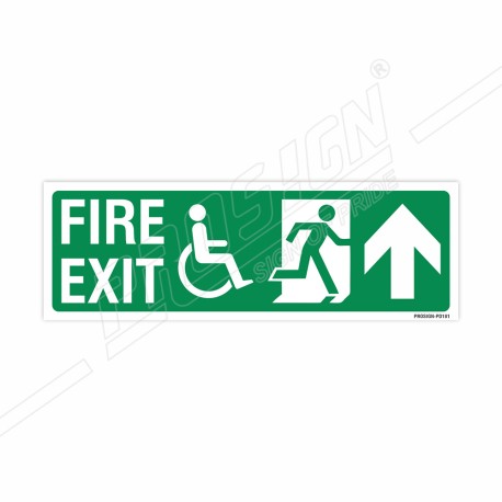 Fire Exit Right Up Arrow Sign| Protector FireSafety