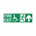 Fire Exit Right Up Arrow Sign| Protector FireSafety