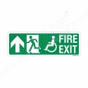 Fire Exit Left Up Arrow Sign| Protector FireSafety