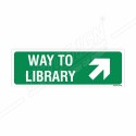 Way To Library Right Up Cross Arrow Sign| Protector FireSafety