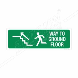 Way to Ground Floor Stair Up Arrow Sign| Protector FireSafety