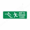 Way to Ground Floor Stair Up Arrow Sign| Protector FireSafety