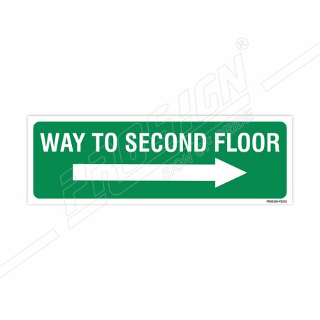 Way To Second Floor Left Arrow Sign| Protector FireSafety