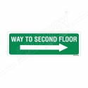 Way To Second Floor Left Arrow Sign| Protector FireSafety