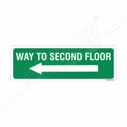 Way To Second Floor Right Arrow Sign| Protector FireSafety