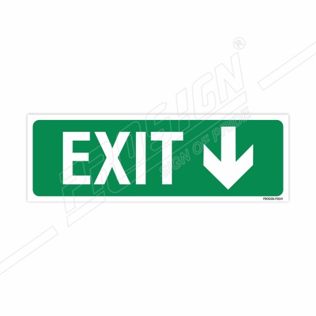 Exit Right Down Arrow Sign| Protector FireSafety