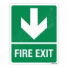 Fire Exit Down Arrow Sign| Protector FireSafety