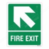 Fire Exit Left Up Cross Arrow Sign| Protector FireSafety