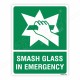 Smash Glass In Emergency Sign