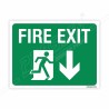 Fire Exit Down Arrow Sign| Protector FireSafety