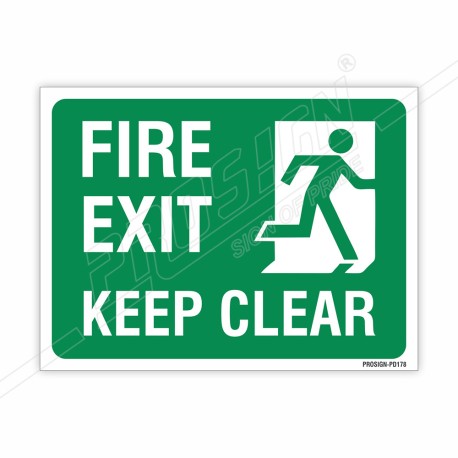 Fire Exit Keep Clear Sign| Protector FireSafety