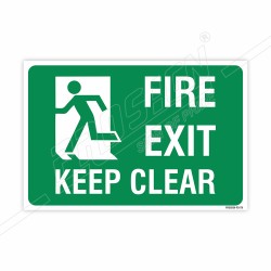 Fire Exit Keep Clear Sign| Protector FireSafety