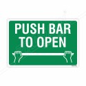 Push Bar To Open Sign| Protector FireSafety