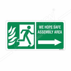 Way To Assembly Point Sign| Protector FireSafety