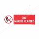 No Naked Flames Prohibition Sign