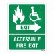 Accessible Fire Exit Sign