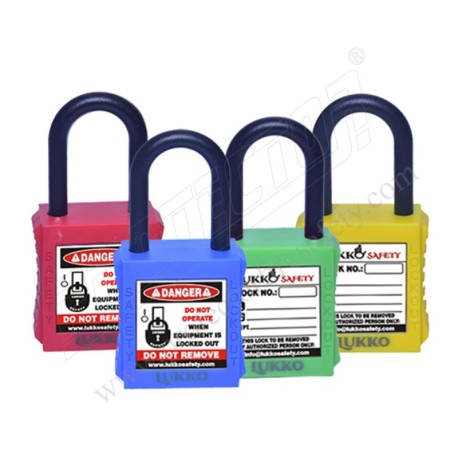 OSHA Safety LOTO Padlock Nylon Shackle 38 mm | Protector FireSafety