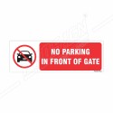 No Parking In Front Of Gate Prohibition Sign| Protector FireSafety