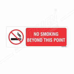 No Smoking Beyond This Point Prohibition Sign| Protector FireSafety