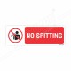 No Spitting Prohibition Sign
