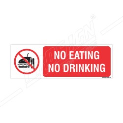 No Eating And No Drinking Prohibition Sign| Protector FireSafety