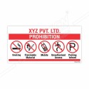 XYZ Pvt. Ltd. Prohibition Sign| Protector FireSafety