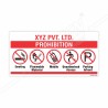 XYZ Pvt. Ltd. Prohibition Sign| Protector FireSafety