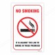 No Smoking Prohibition Sign