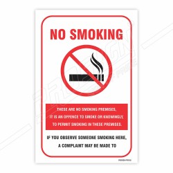 No Smoking Prohibition Sign| Protector FireSafety