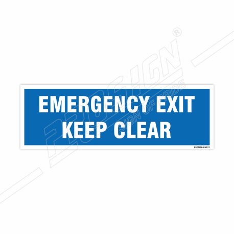 Emergency Exit Keep Clear Mandatory Sign| Protector FireSafety