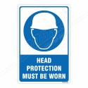 Head Protection Must Be Worn Mandatory Sign| Protector FireSafety